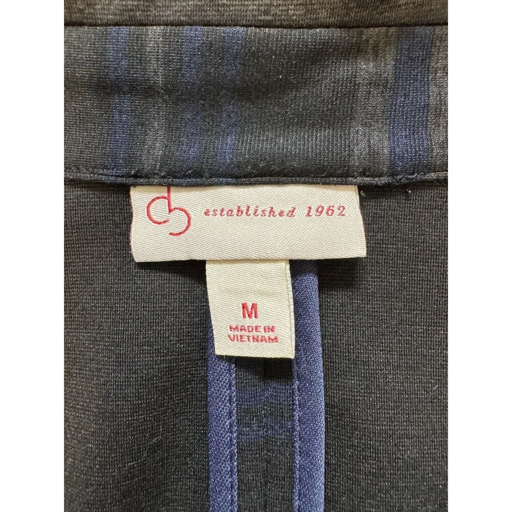 Dressbarn NWT Blue & Black Striped Blazer Medium Career Jacket One Button